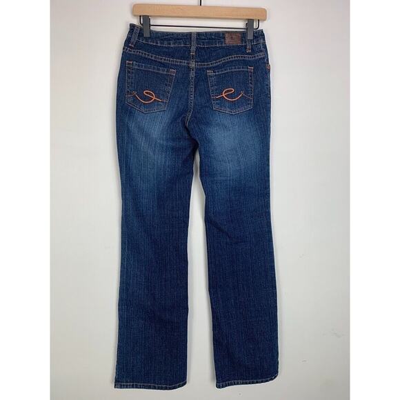 U.S. Polo Assn. Womens Bootcut Mid-Rise Jeans Size 5/6 Dark Wash Denim - Picture 2 of 5